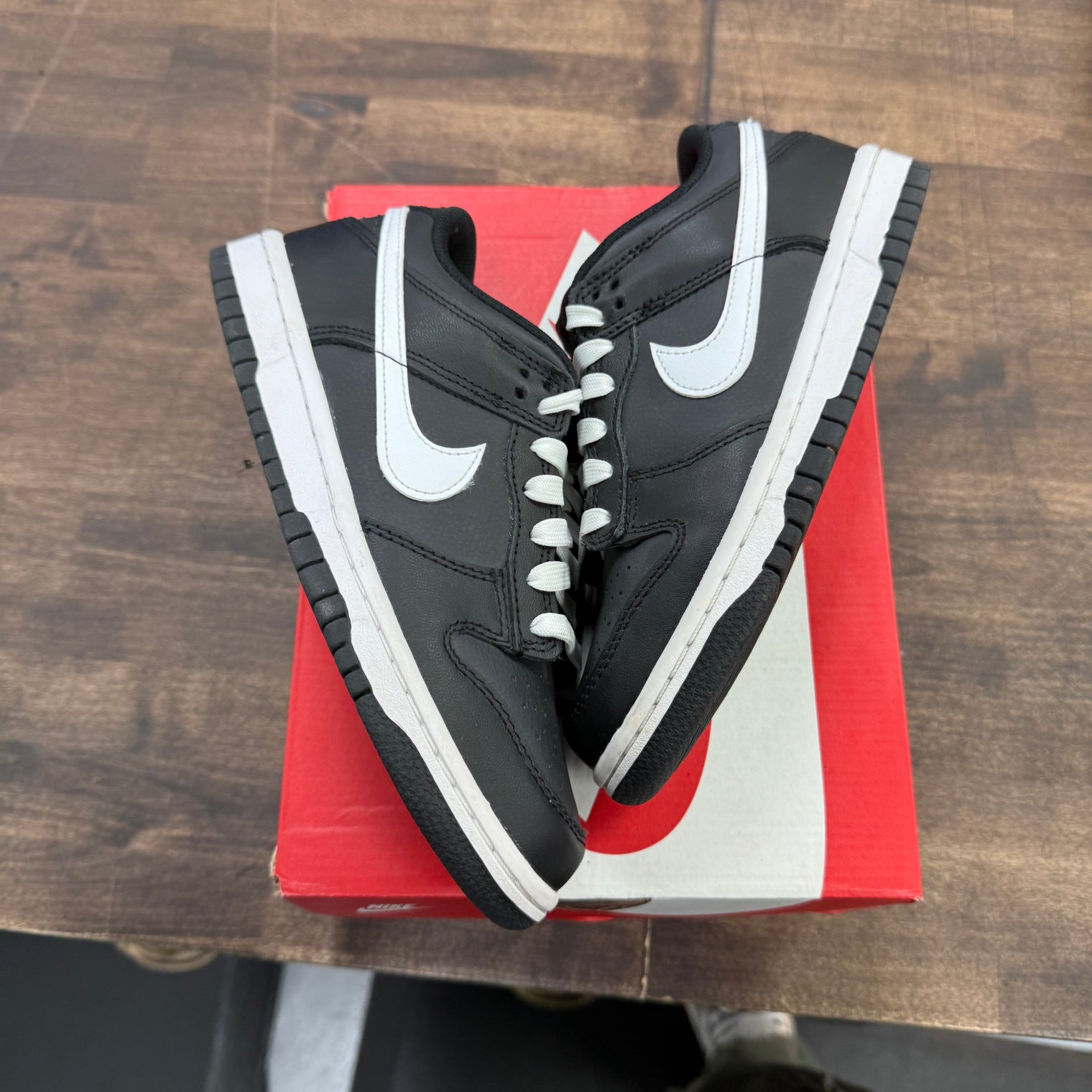 Black White Nike Dunk Low (2022) (GS) (USED)