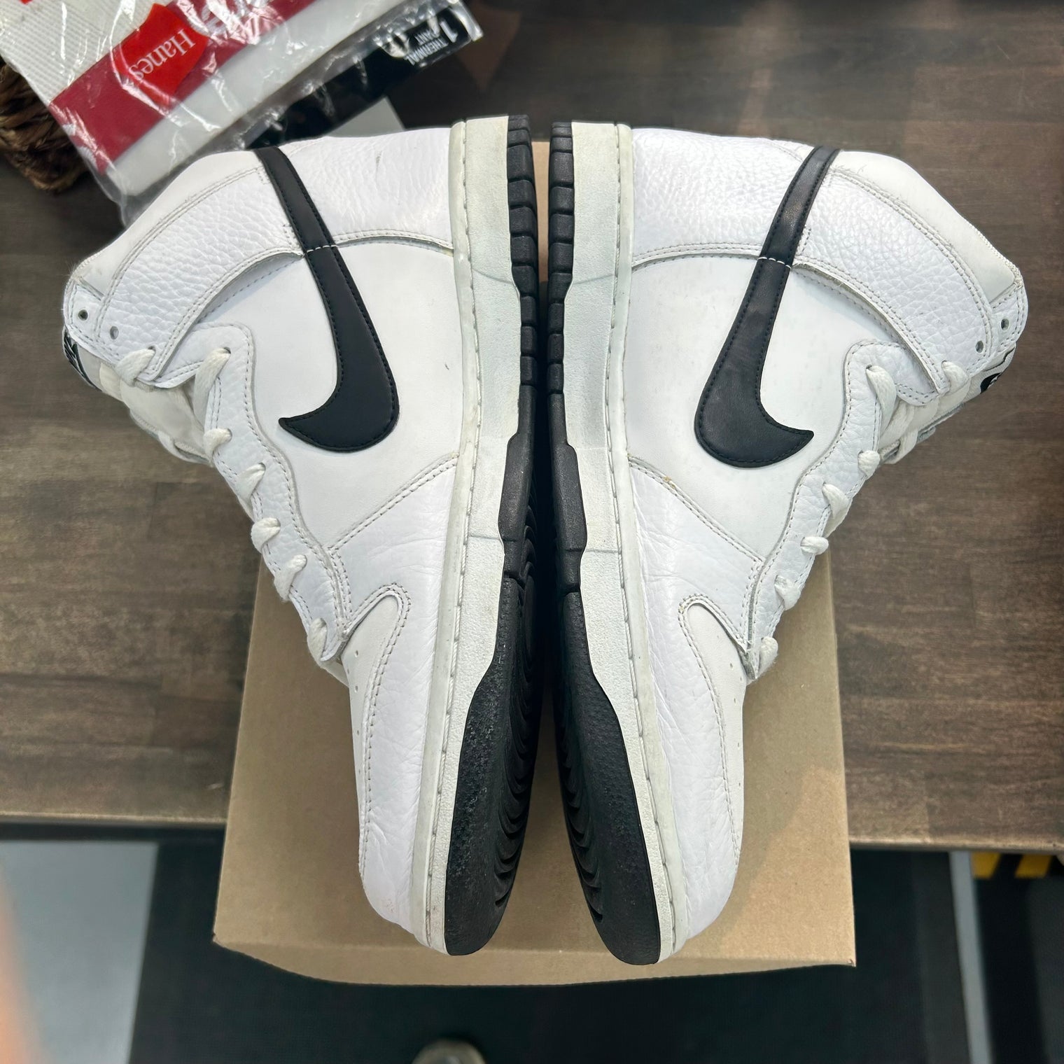 White Black Nike Dunk High 2012 (Used, No Box)