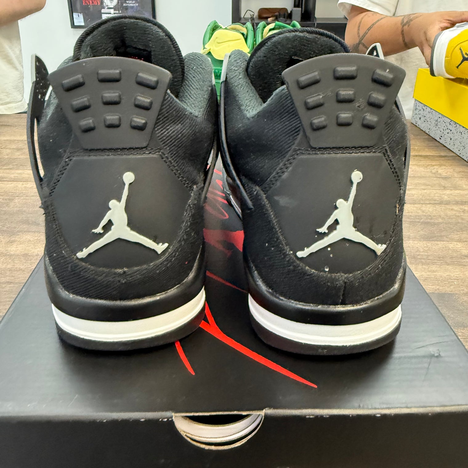 Black Canvas Jordan 4 Retro (Used)