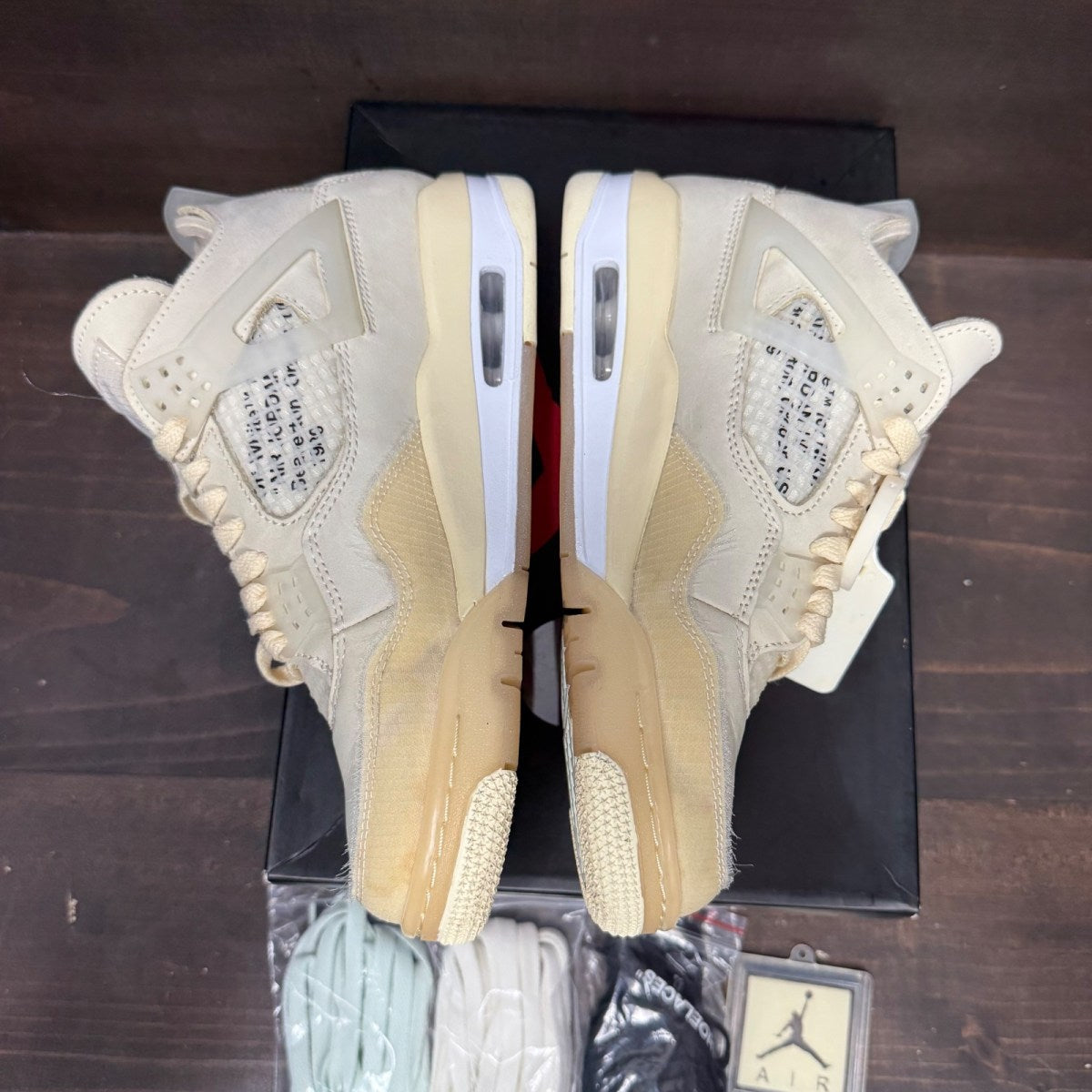 Jordan 4 Retro Off-White Sail (Women's) - Image 3