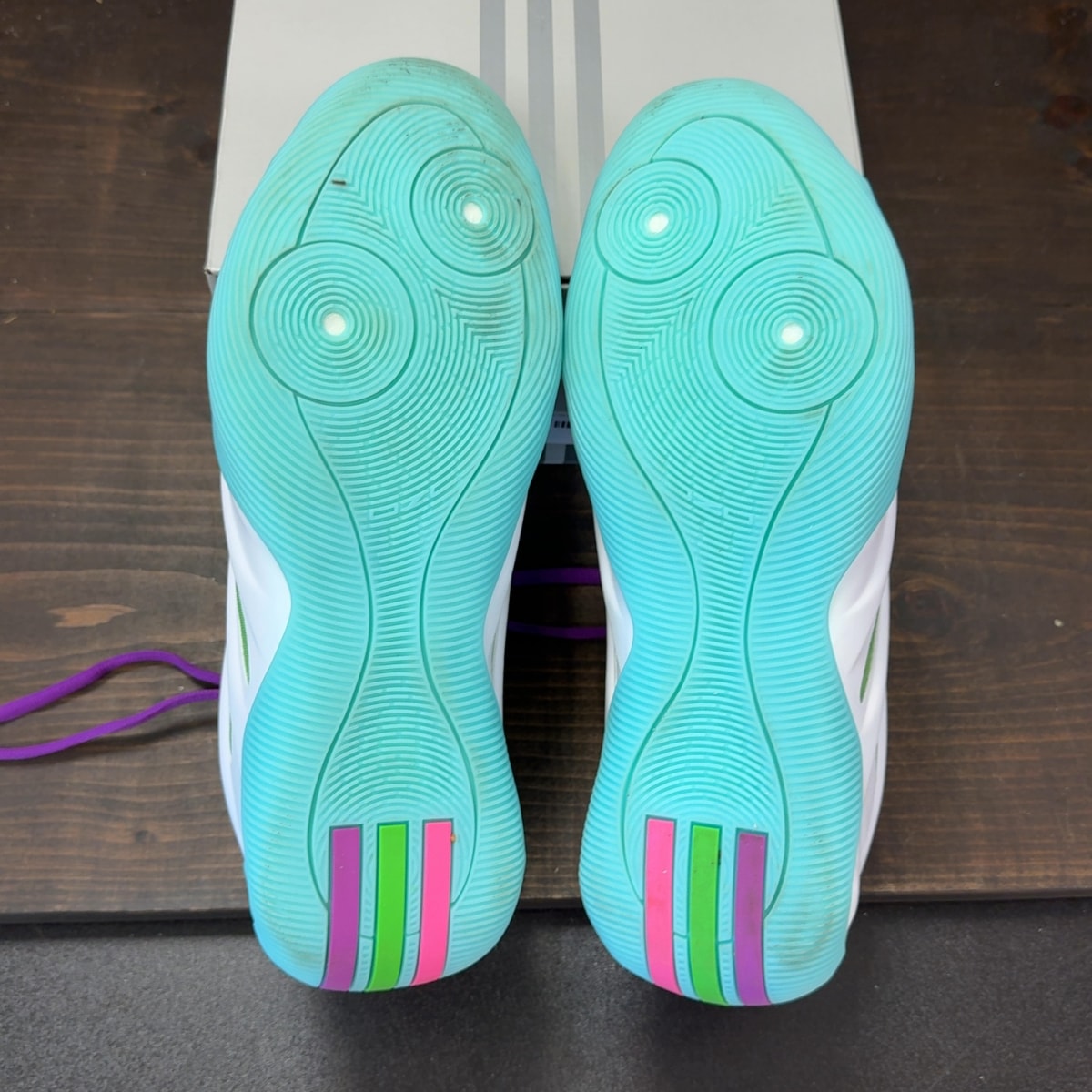 adidas Harden Vol. 9 Jalen Williams White Lucid Lime Pink - Image 8