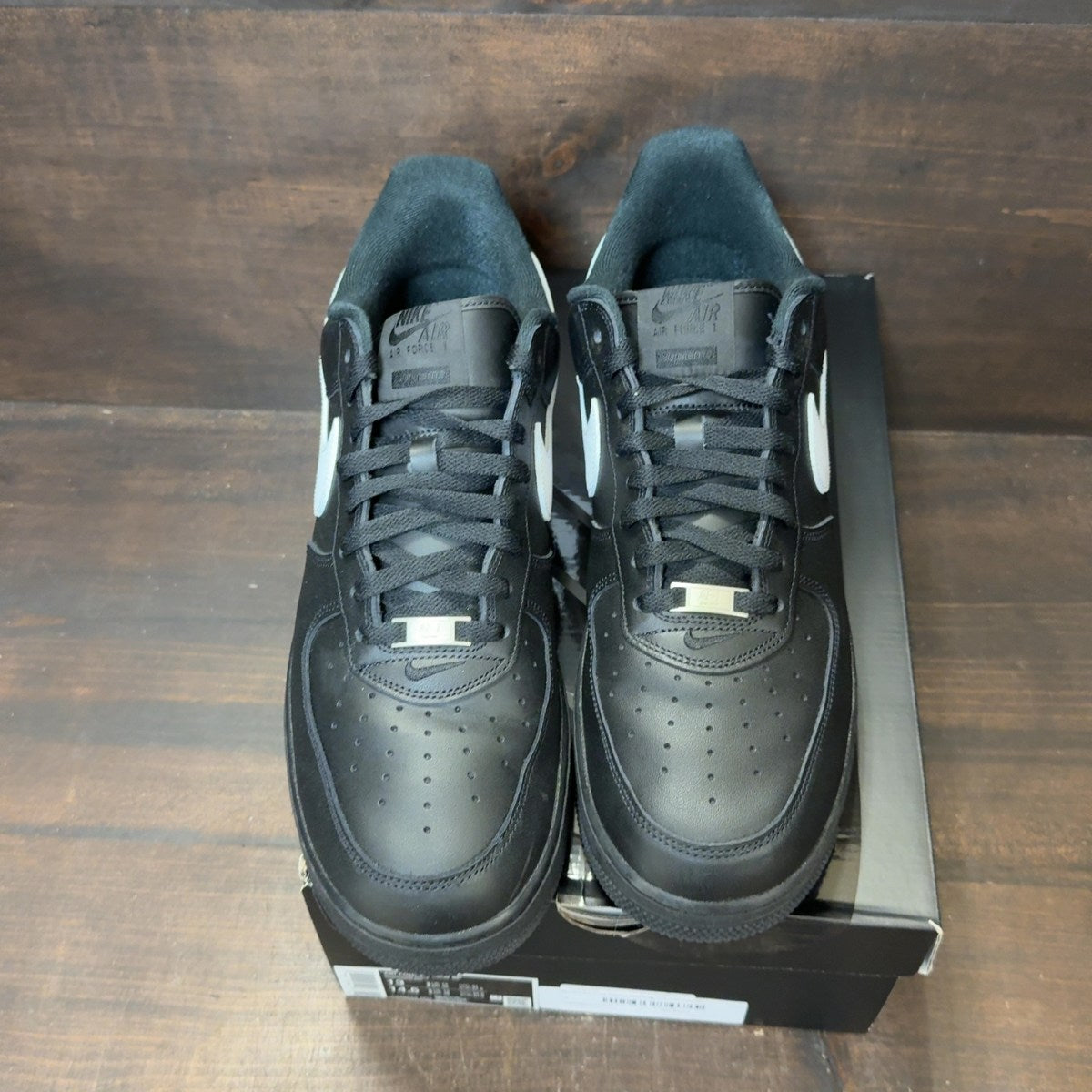 Nike Air Force 1 Low Supreme Black White - Image 3