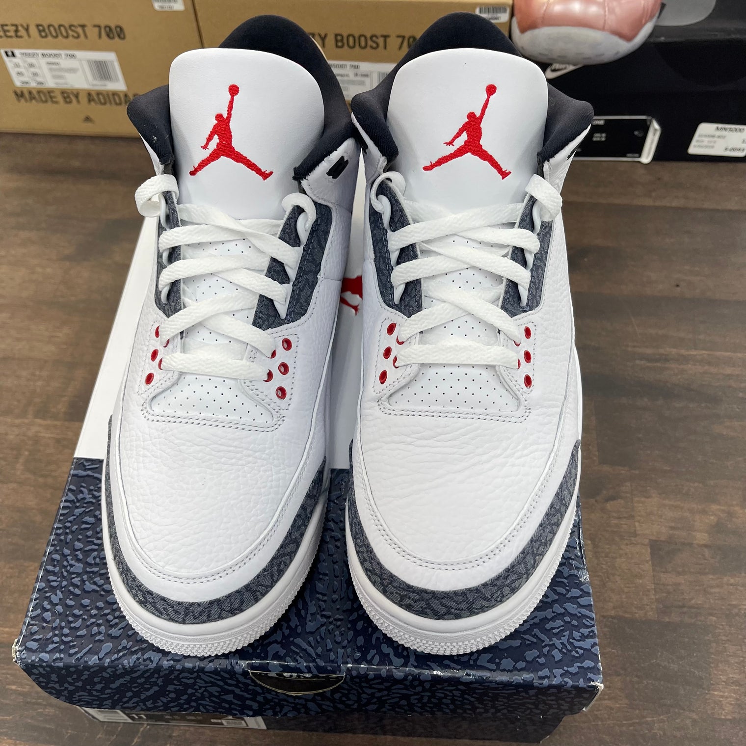 Denim Fire Red Jordan 3 (USED)