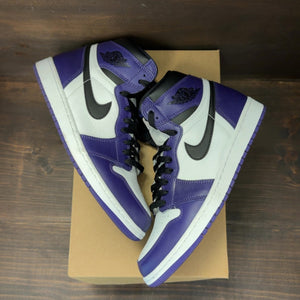 Jordan 1 Retro High Court Purple White Size 10 (Pre-Owned) - Image 2