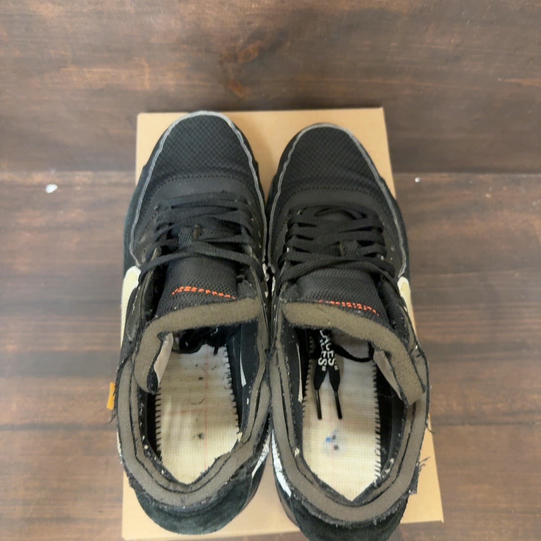 Nike Air Max 90 Off-White Black Size 12 (Pre-Owned) - Image 5