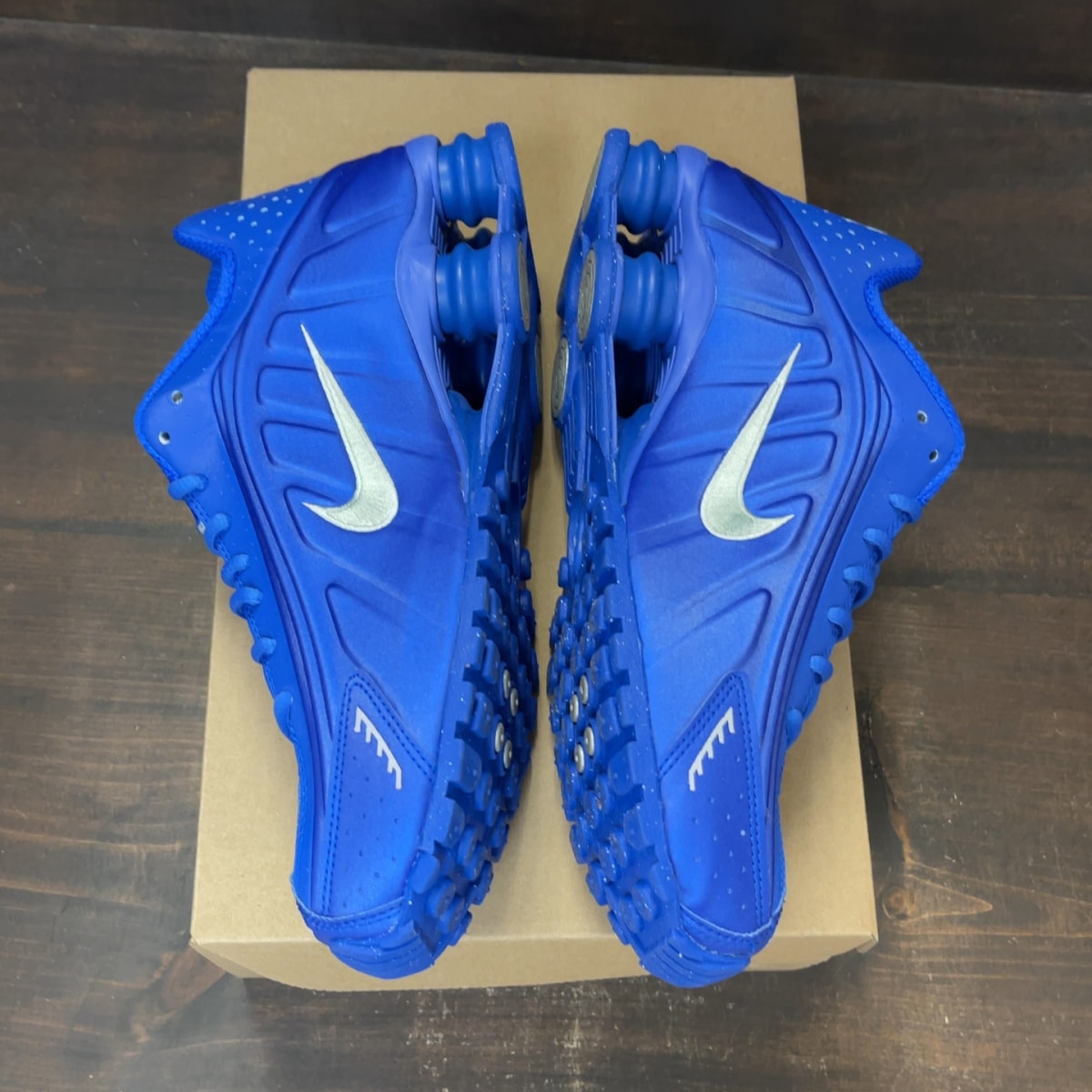 Nike Shox R4 Racer Blue Metallic Silver (Women's) Size 10W (Pre-Owned) - Image 4