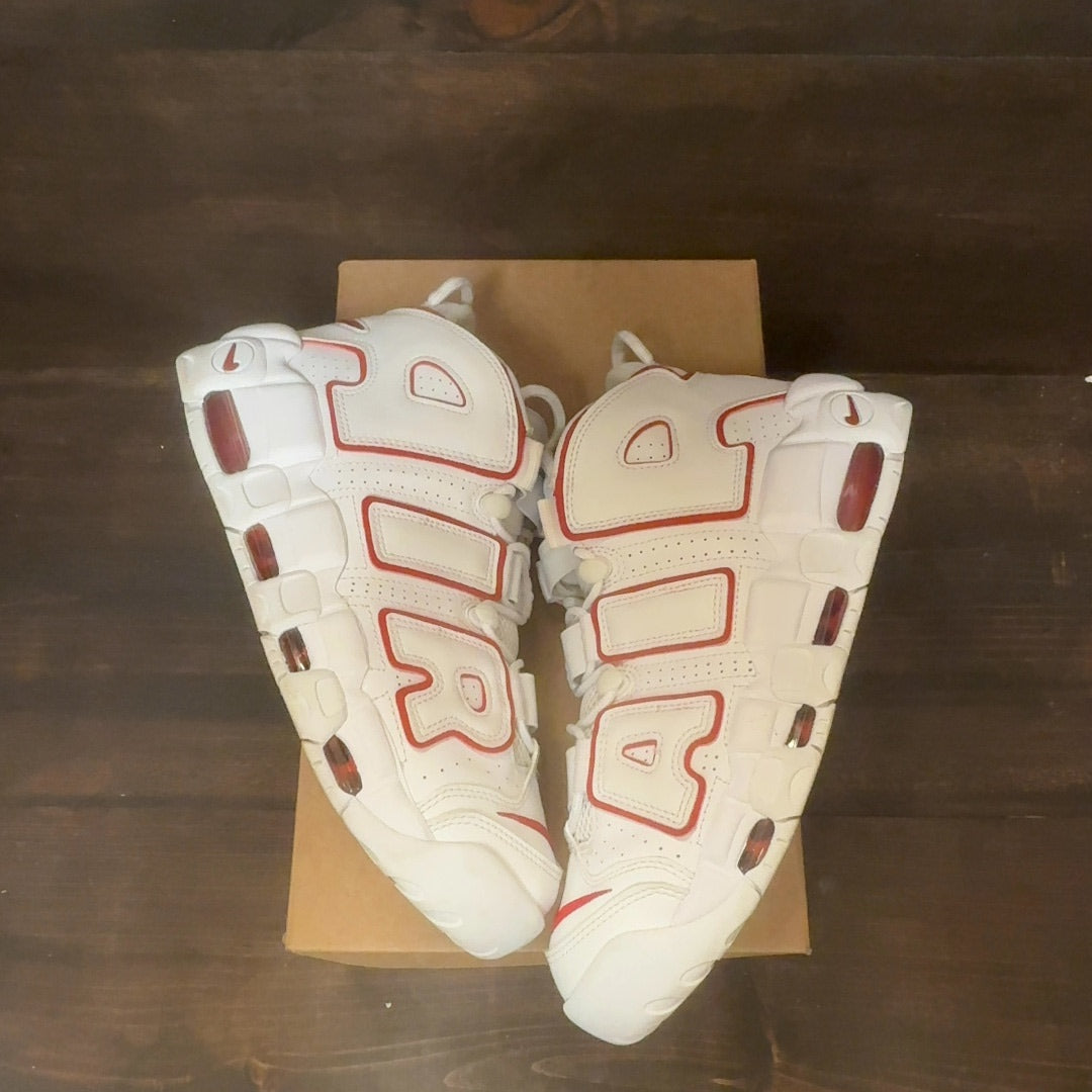 Nike Air More Uptempo White Varsity Red Outline Size 9.5 (Pre-Owned) - Image 2