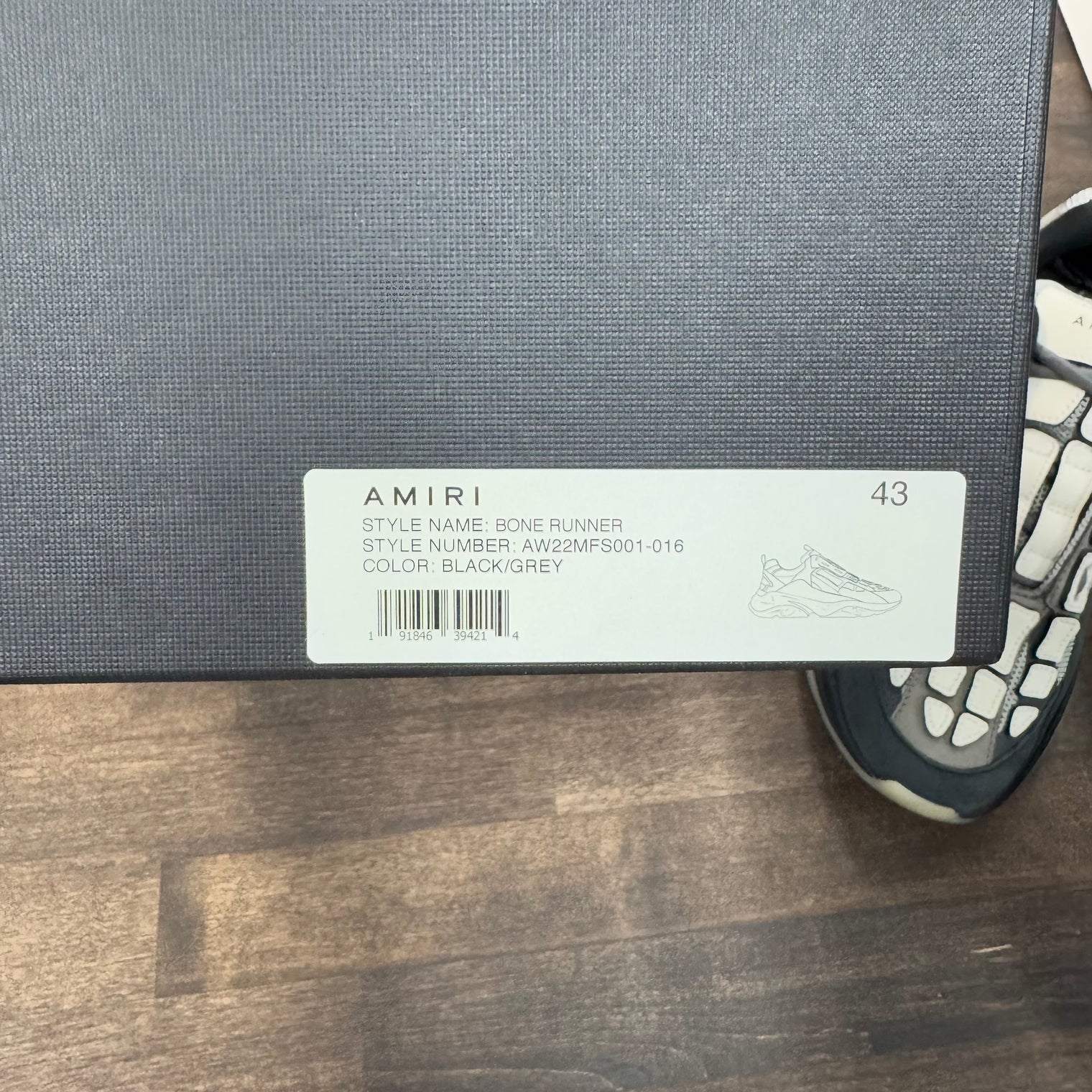Amiri Bone Runner Grey Black White (USED)