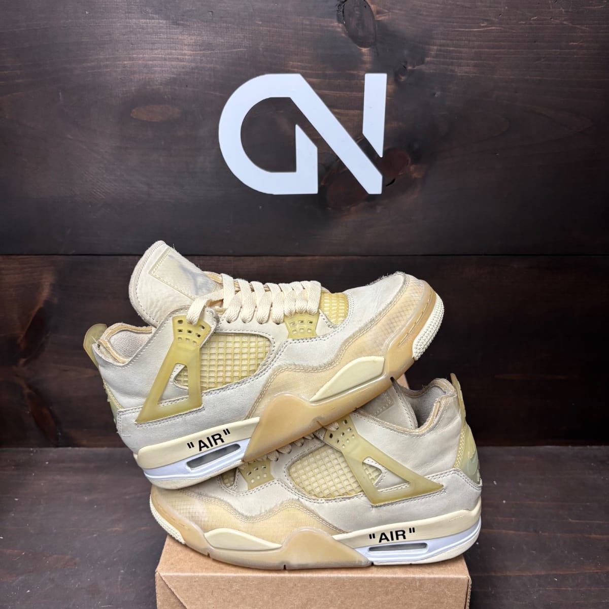 Jordan 4 Retro Off-White Sail (Women's) Size 7W (Pre-Owned) - front