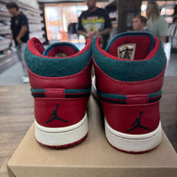 Gym Red Black Dark Sea Jordan 1 Mid (USED, No Box)