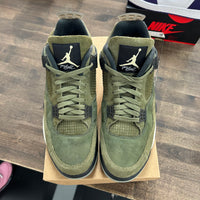 Craft Olive Jordan 4 Retro (USED, No Box)