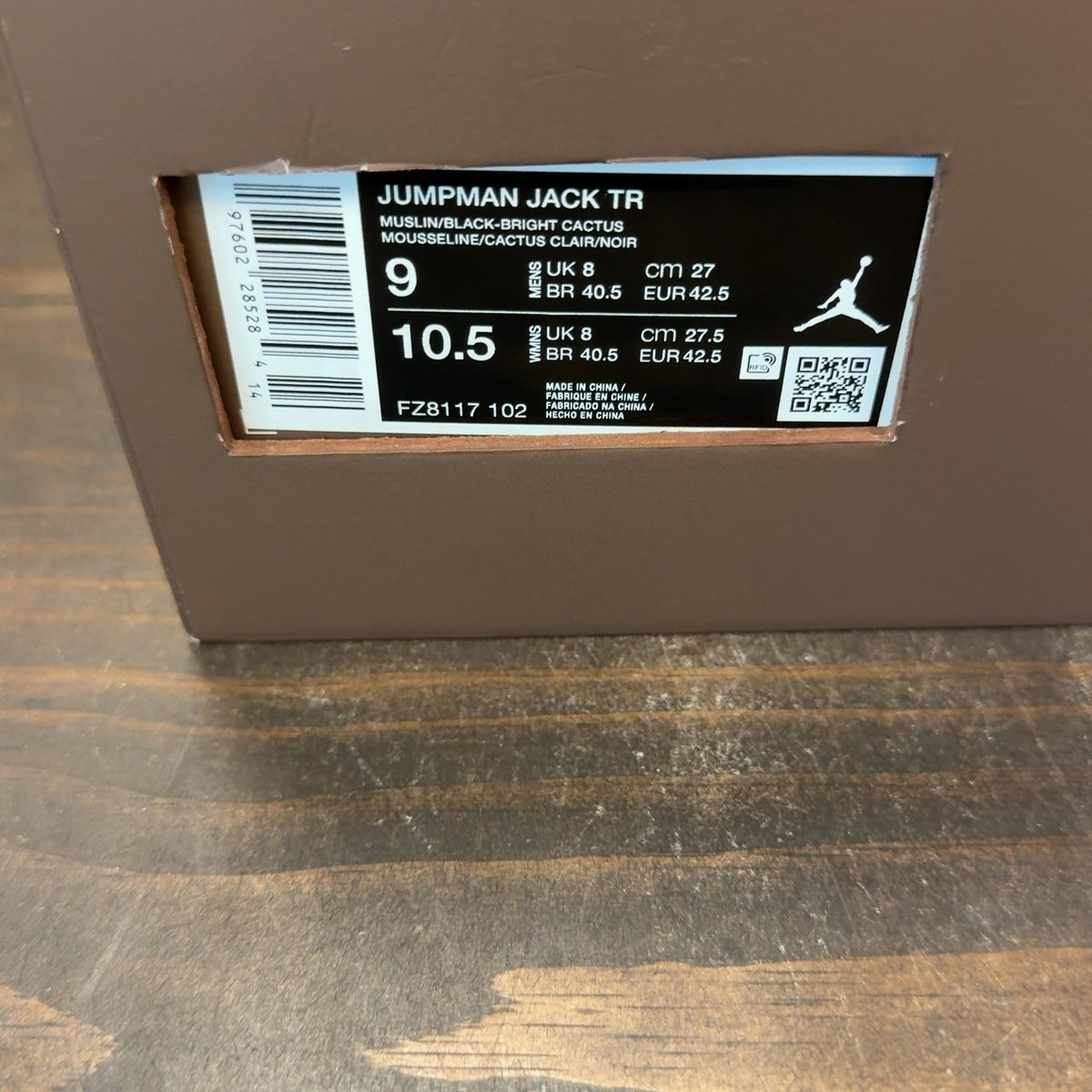 Jordan Jumpman Jack TR Travis Scott Bright Cactus Size 9 (Pre-Owned) - aux