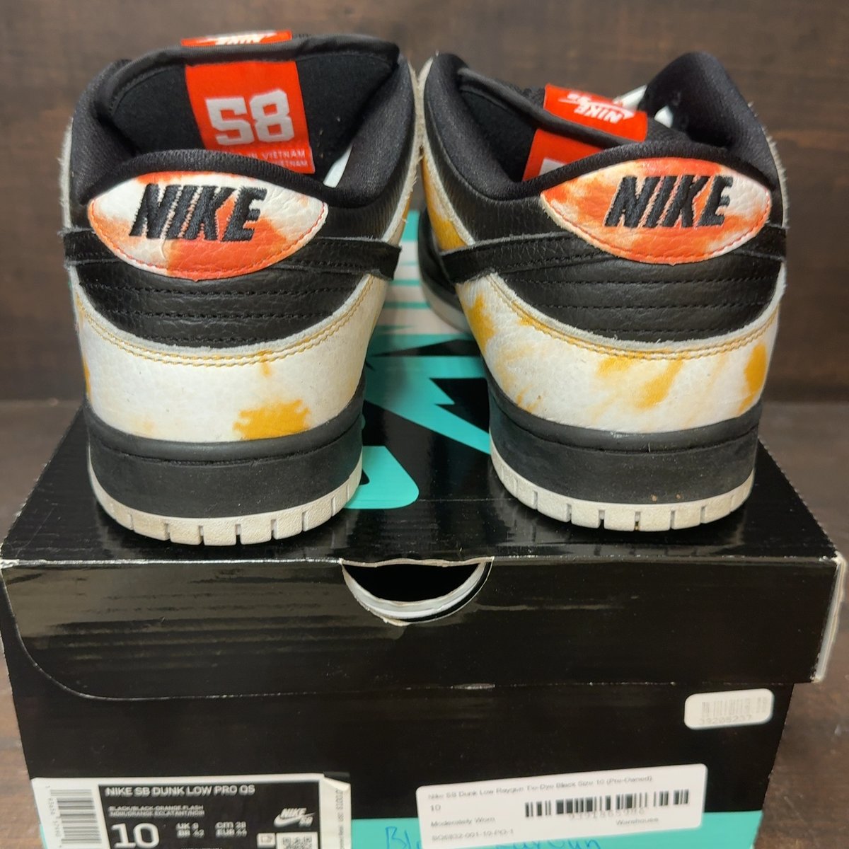 Nike SB Dunk Low Raygun Tie-Dye Black Size 10 (Pre-Owned) - aux