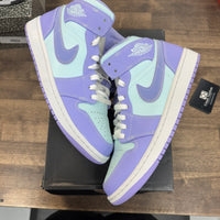 Purple Aqua Jordan 1 Mid (USED)