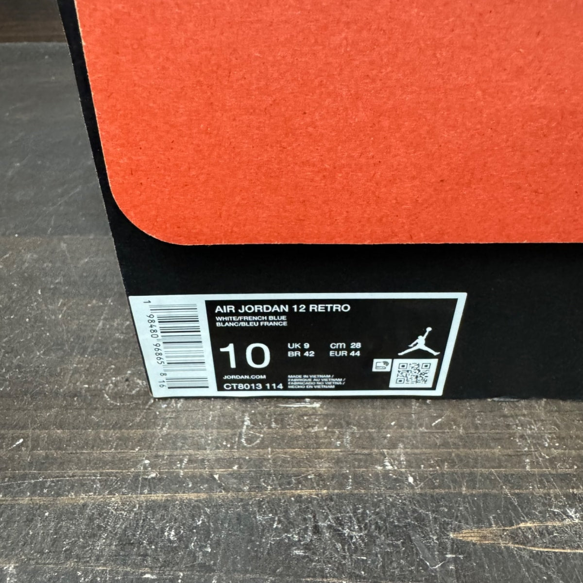 Jordan 12 Retro French Blue (2025) Size 10 (Pre-Owned) - box