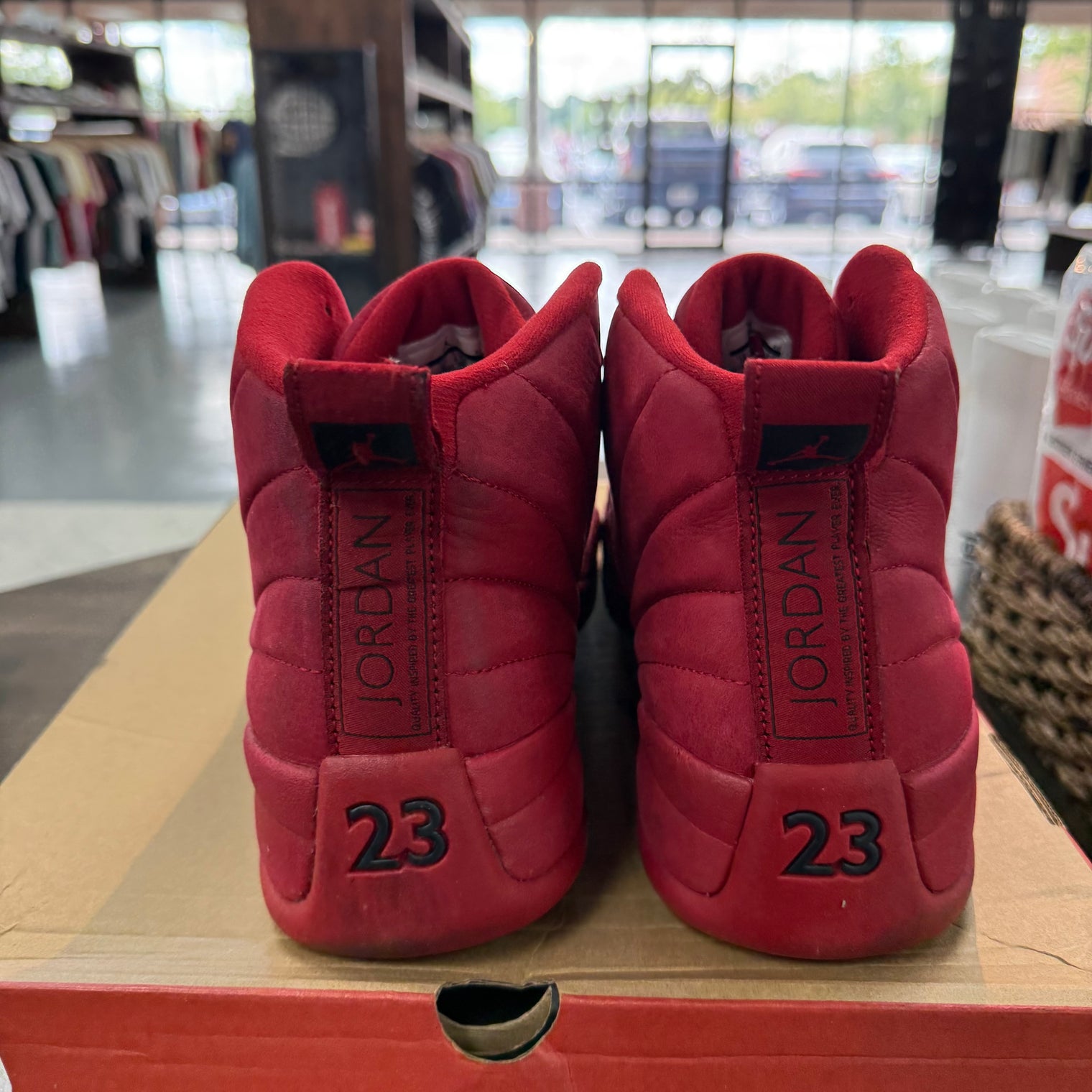 Red Suede Jordan 12 (USED)