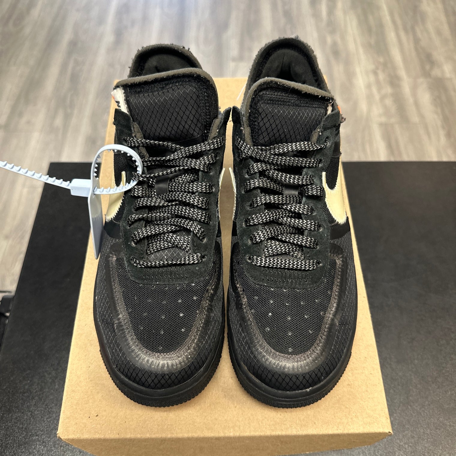 Nike Off-White Air Force 1 Black (USED; No Box)