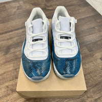 Navy Snake Skin Jordan 11 Low (USED, No Box)