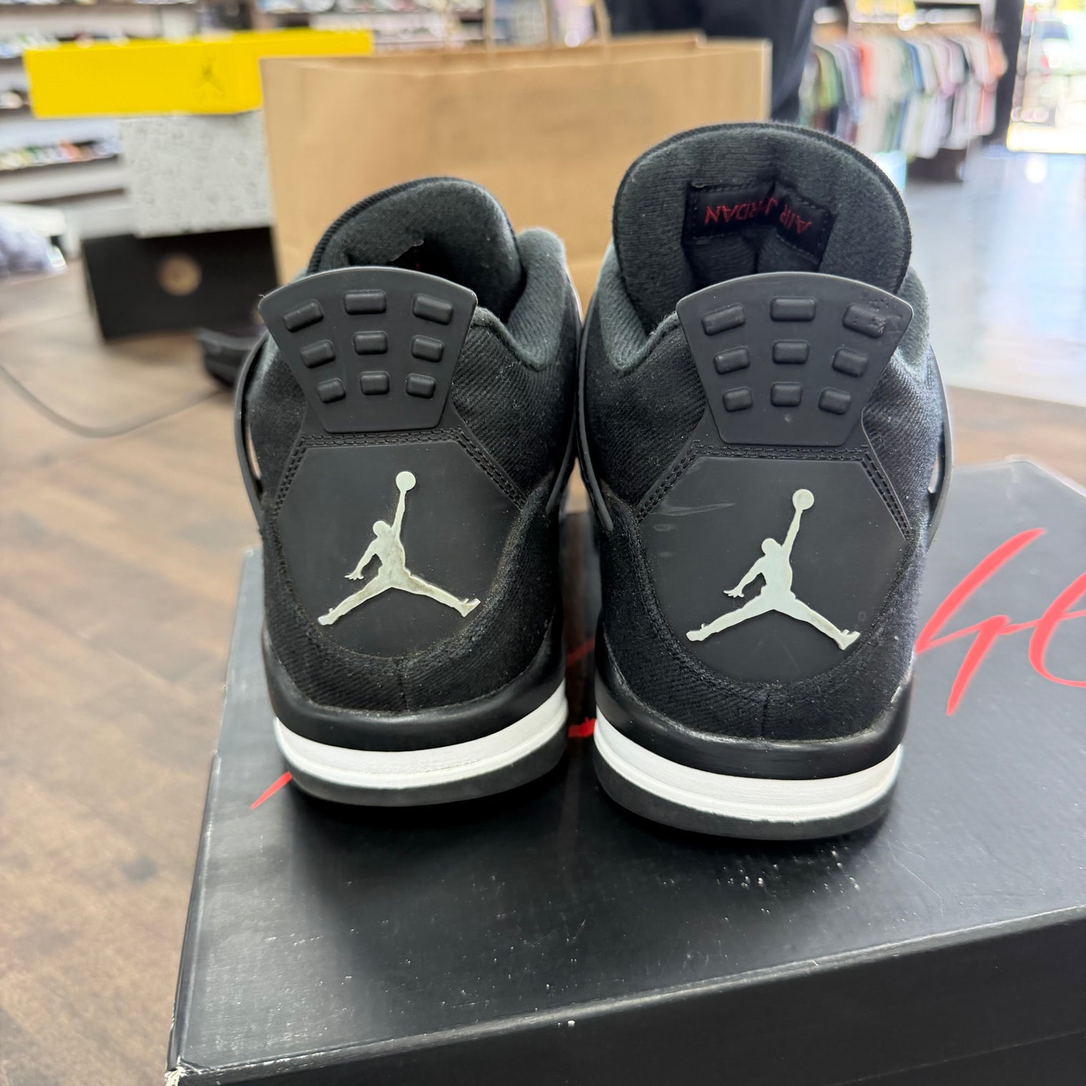 Black Canvas Jordan 4 Retro SE (USED)