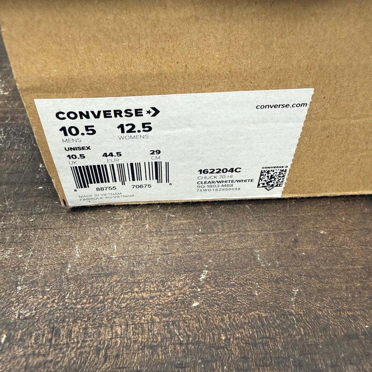Converse Chuck Taylor All Star Vulcanized Hi Off-White Size 10.5 - aux