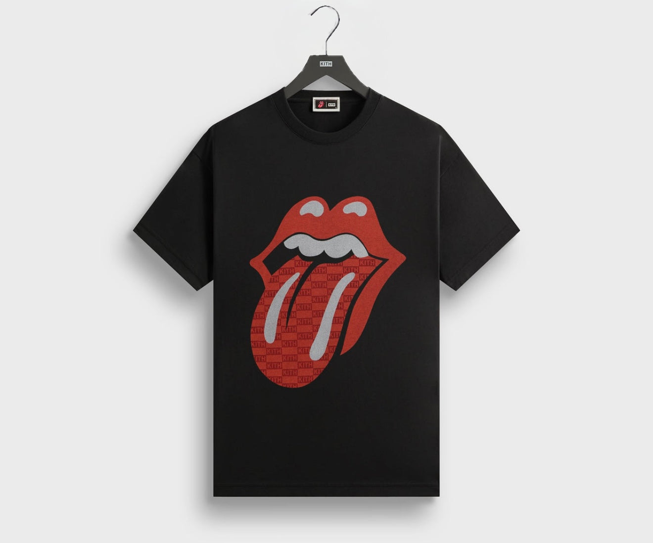 Kith x The Rolling Stones Monogram Tongue Tee Black