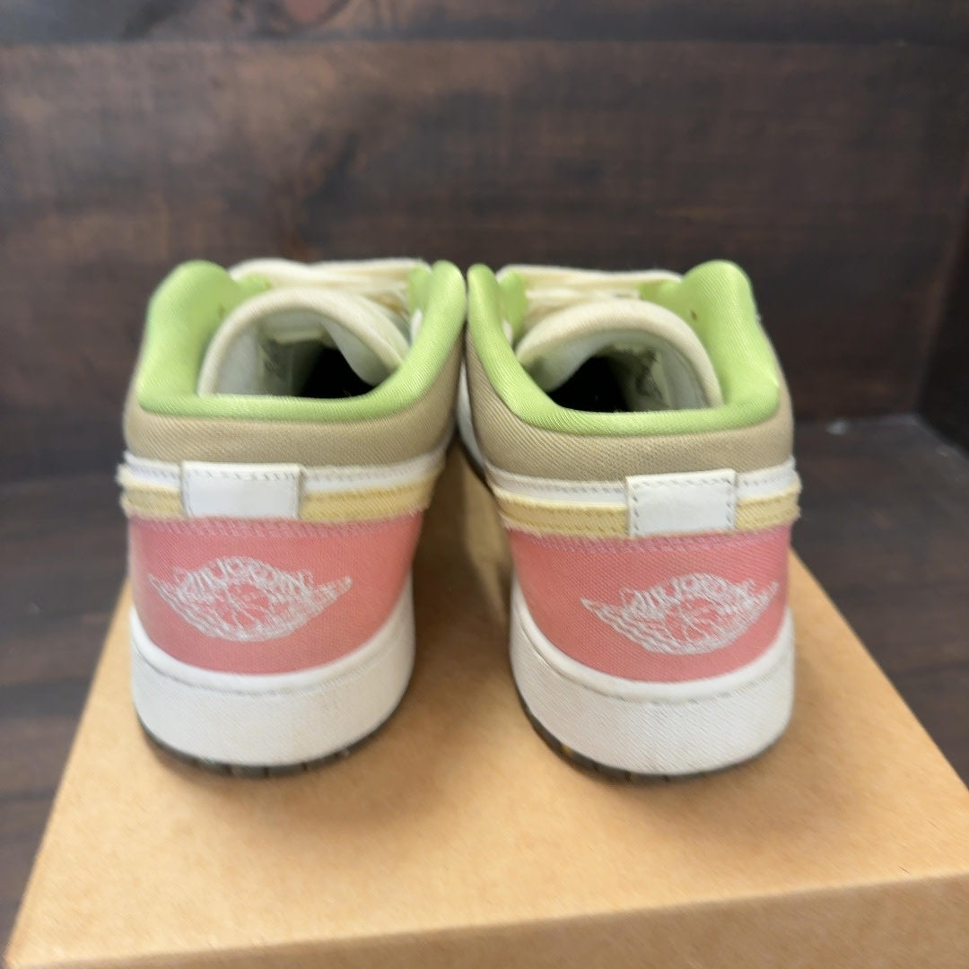 Jordan 1 Low Pastel Grind Vivid Green (GS) Size 7Y (Pre-Owned) - Image 4