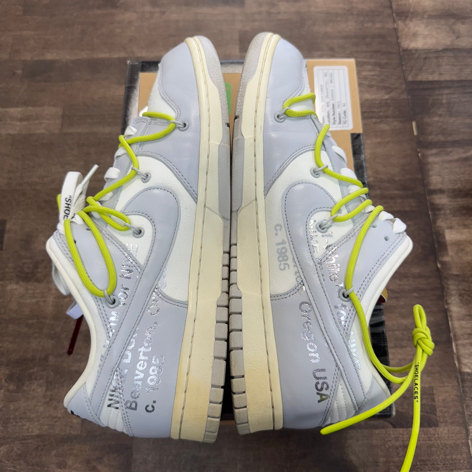 Lot 08 of 50 Off-White Nike Dunk Low (USED)