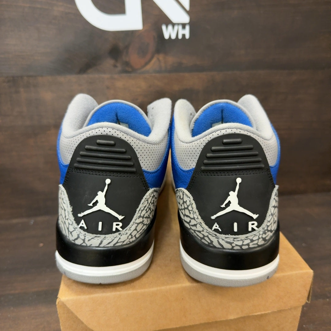 Jordan 3 Retro Varsity Royal Cement Size 11.5 (Pre-Owned) - Image 4