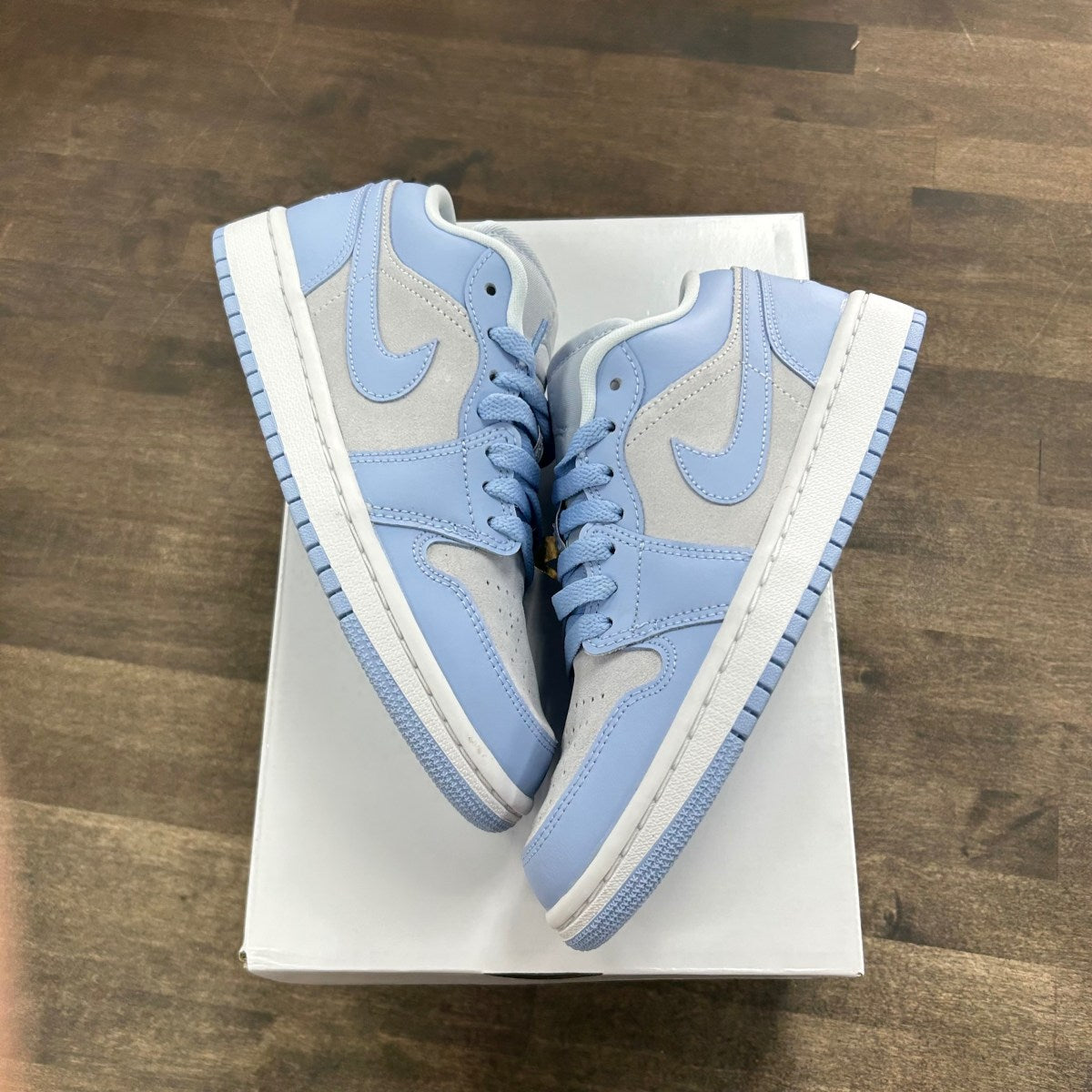 Jordan 1 Low Football Grey Aluminum (Women's) - Image 1