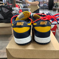 Off-White University Gold Nike Dunk Low (USED, No Box)