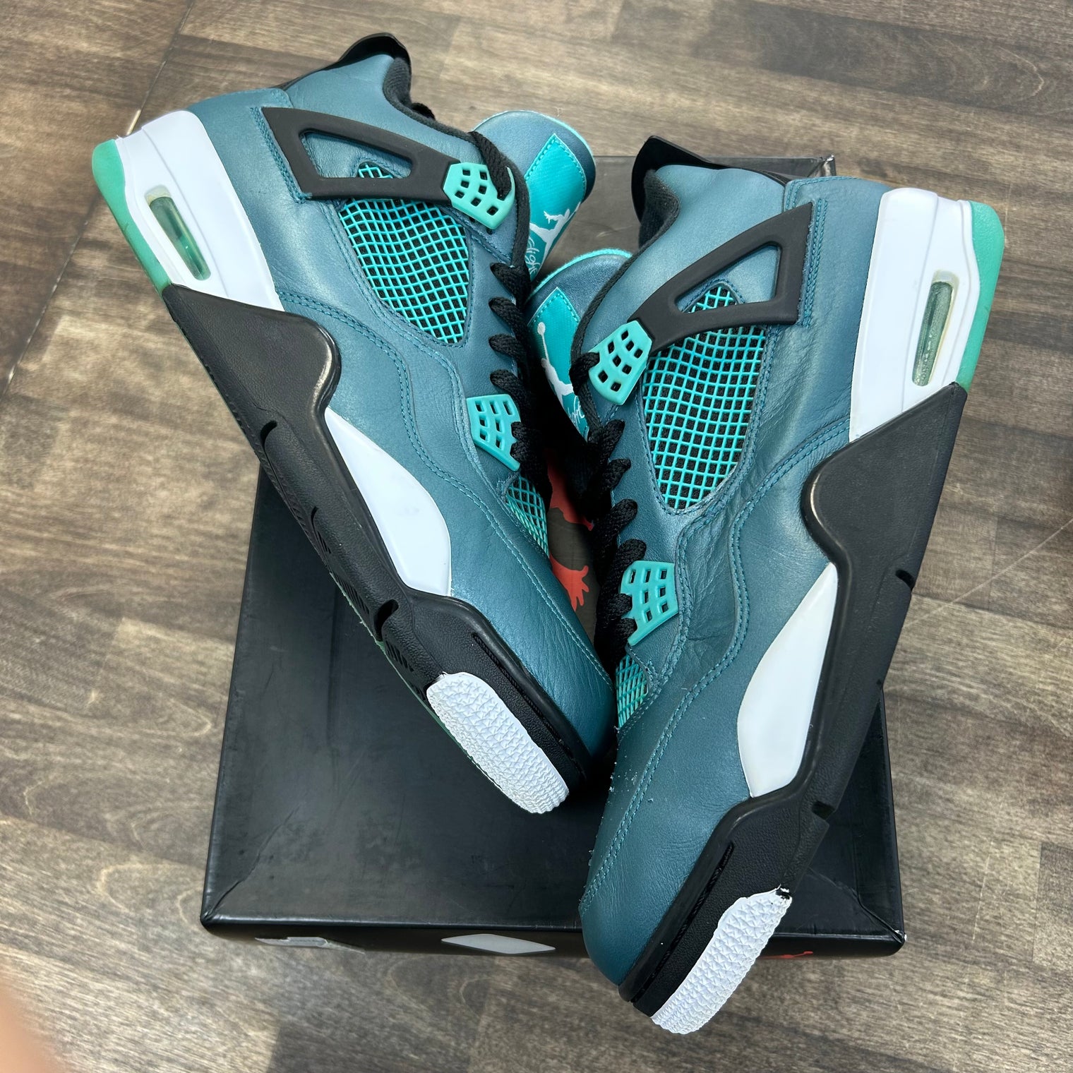Teal Jordan 4 Retro (USED, Replacement Box)