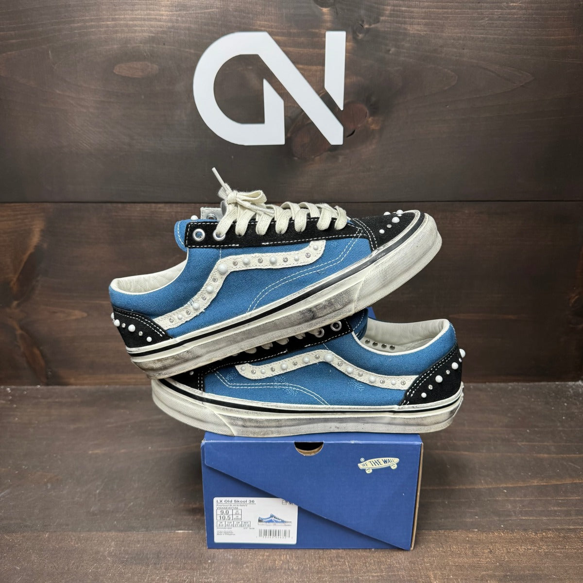 Vans LX Old Skool 36 Pearlized Pack Black Navy Size 9 (Pre-Owned) - Image 2