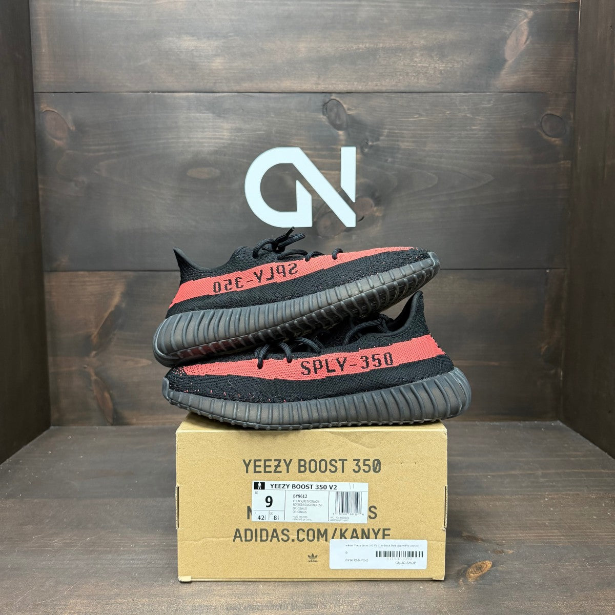 adidas Yeezy Boost 350 V2 Core Black Red - Image 1