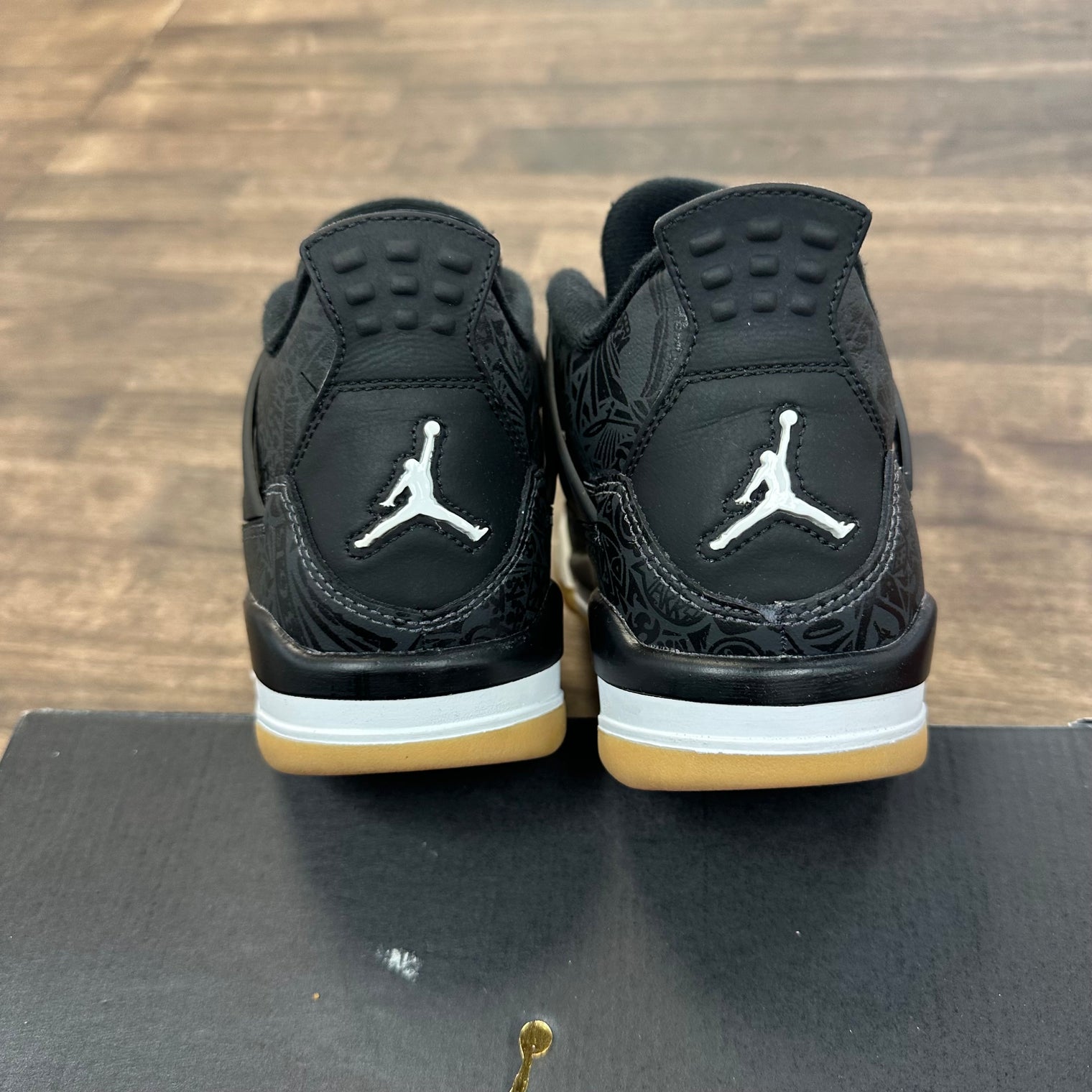 (GS) Laser Black Gum Jordan 4 (USED)