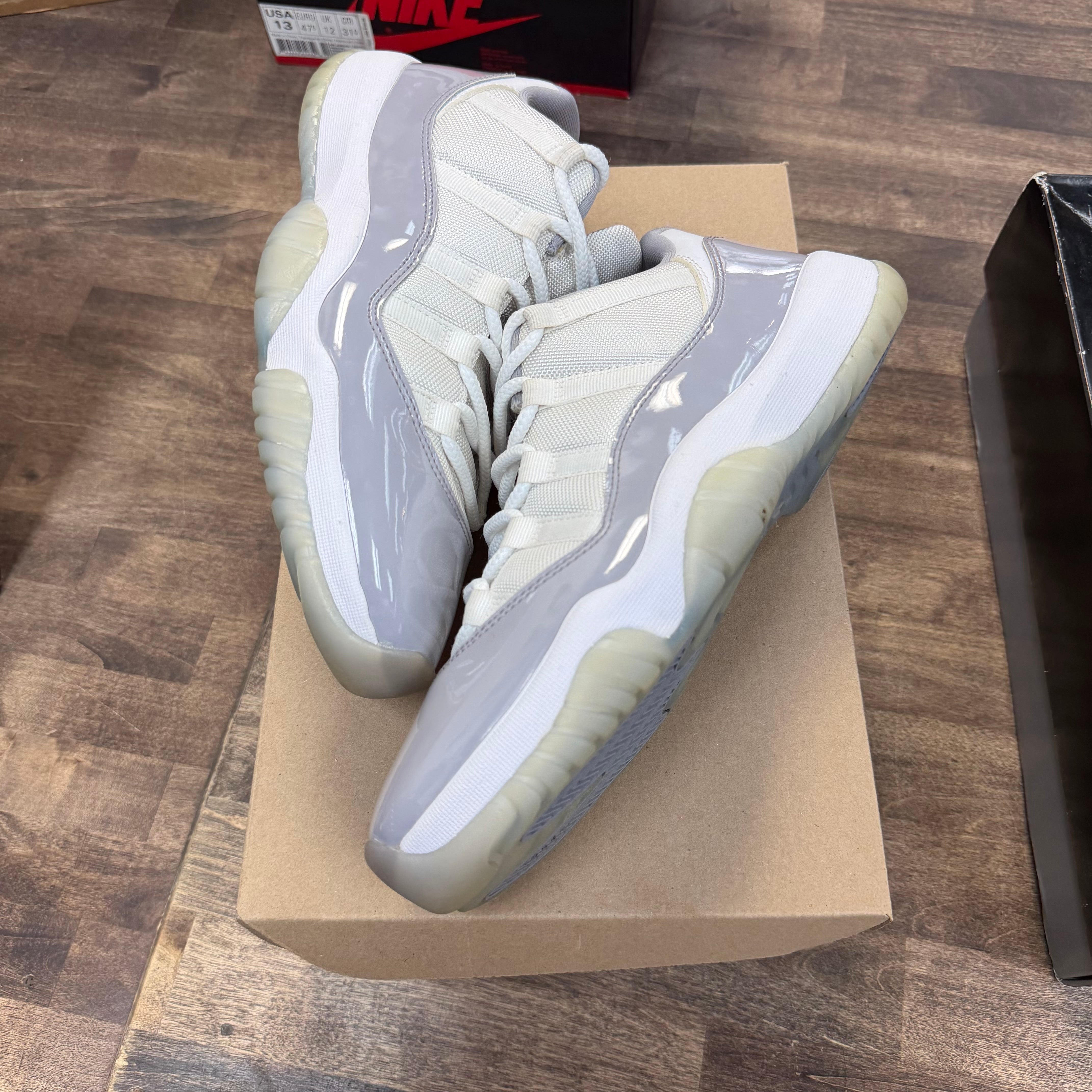 Jordan 11 Retro Low Cement Grey (US 9) (USED, No Box) Size 9 (Pre-Owned) - Image 1
