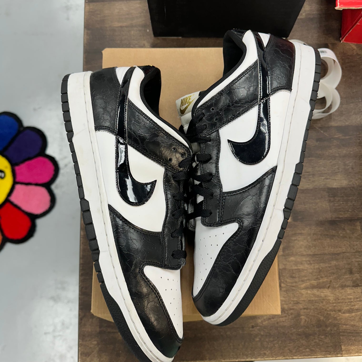 World Champs Black White Nike Dunk Low SE (USED, No Box)