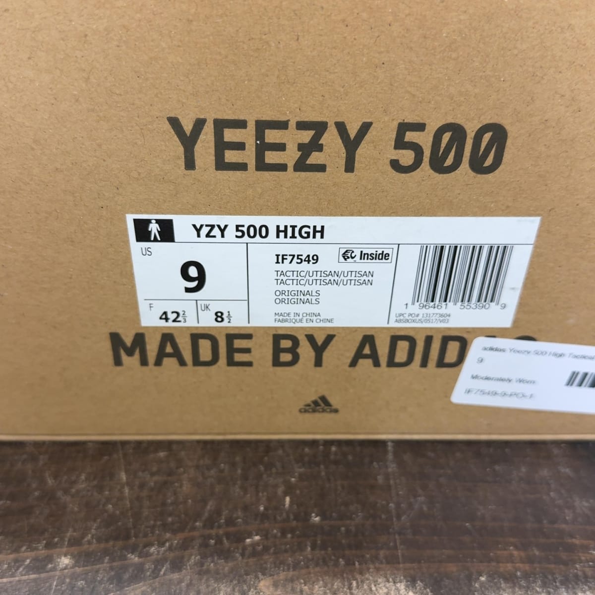 adidas Yeezy 500 High Tactical Boot Sand Size 9 (Pre-Owned) - aux