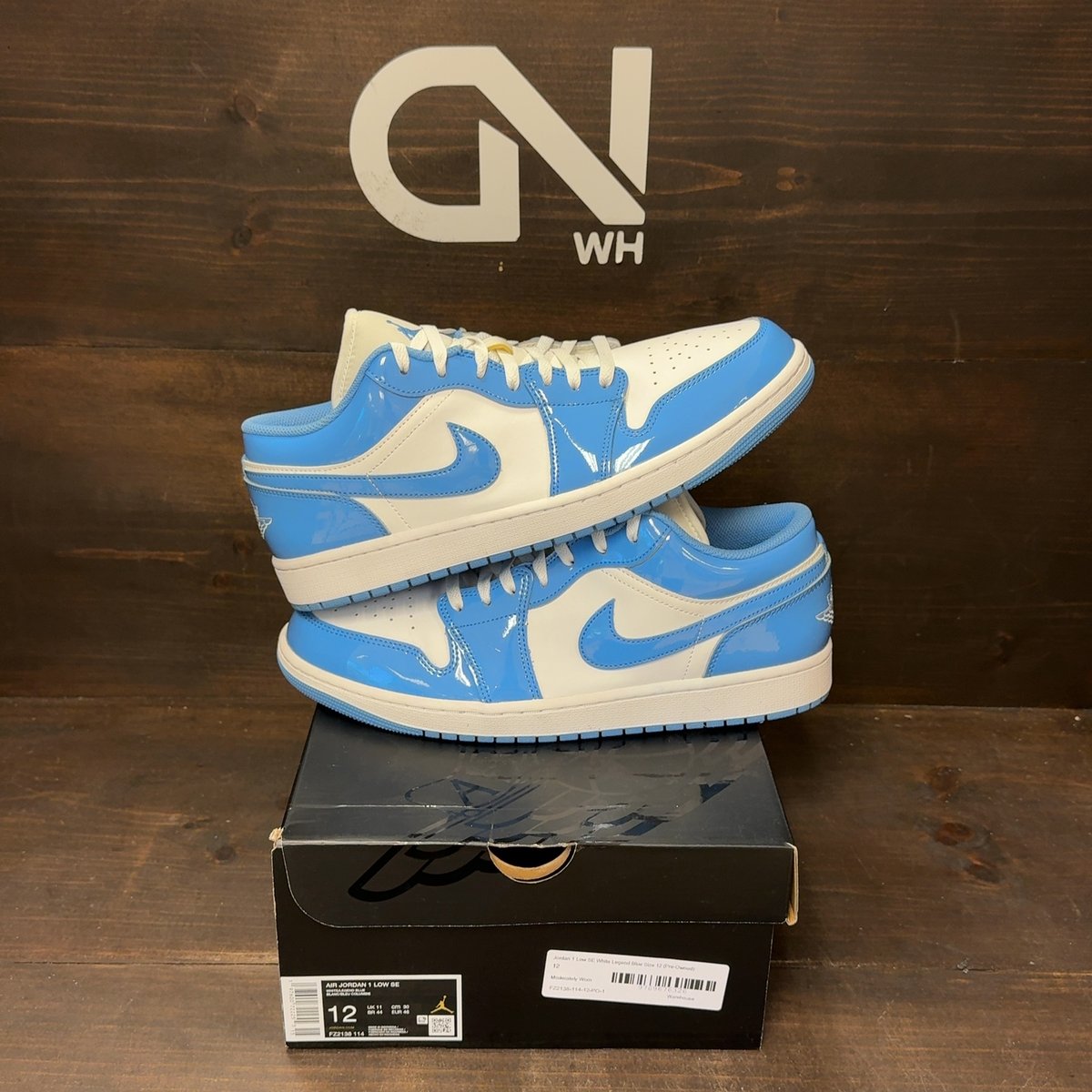 Jordan 1 Low SE White Legend Blue Size 12 (Pre-Owned) - front