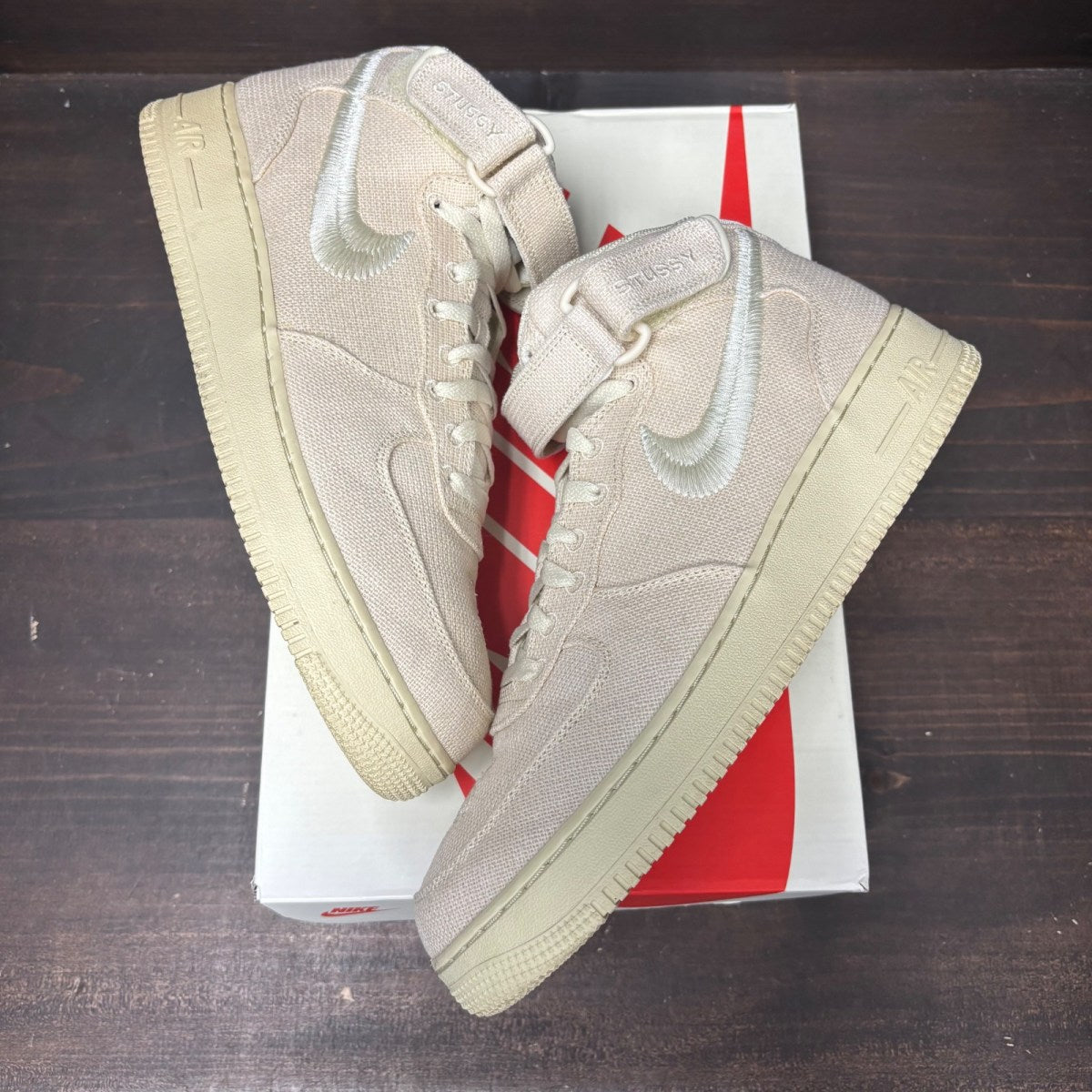 Nike Air Force 1 Mid Stussy Fossil - Image 2