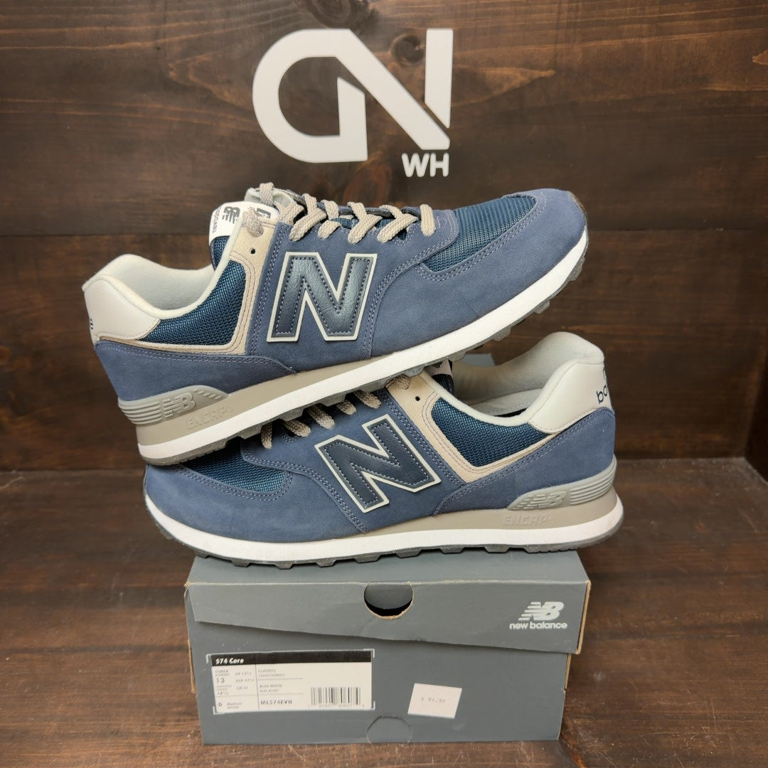 New Balance 574 Navy White - Image 1