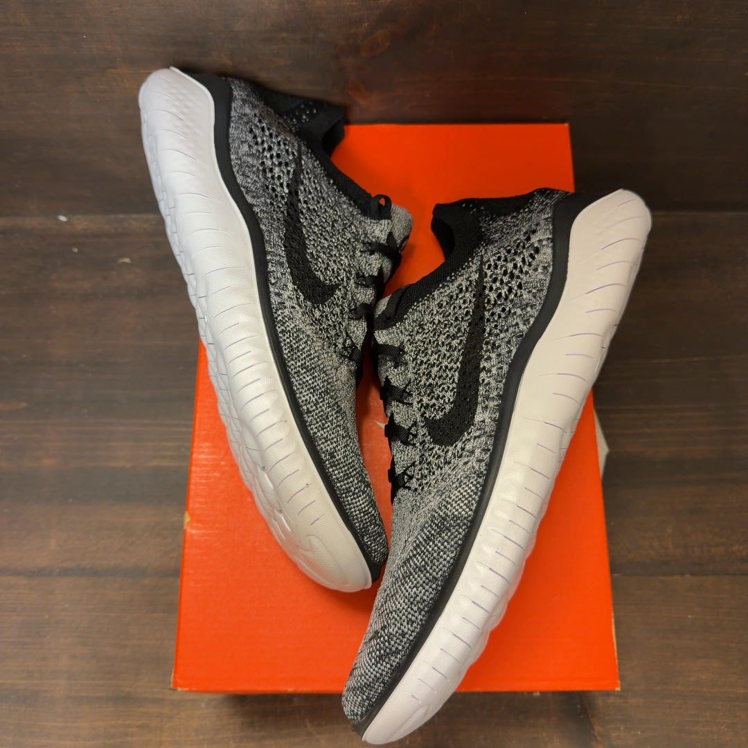 Nike Free RN Flyknit 2018 Black White Ombre - Image 2