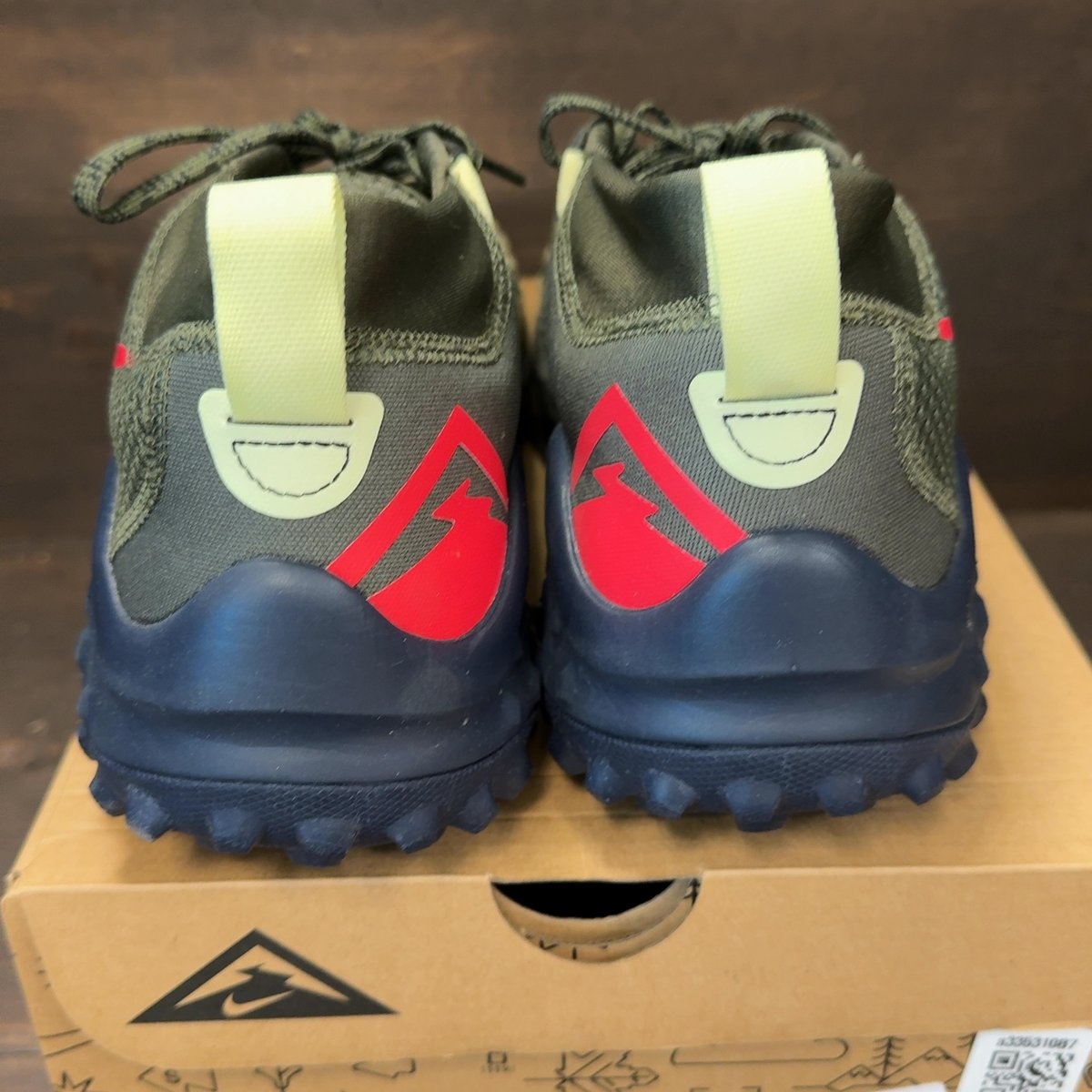 Nike Wildhorse 7 Cargo Khaki Siren Red Size 11 (Pre-Owned) - aux