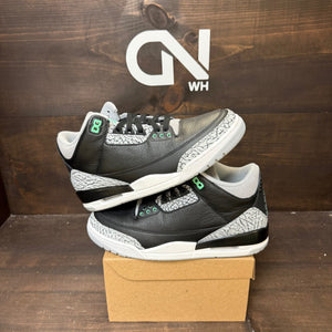 Jordan 3 Retro Green Glow Size 8.5 (Pre-Owned) - Image 1