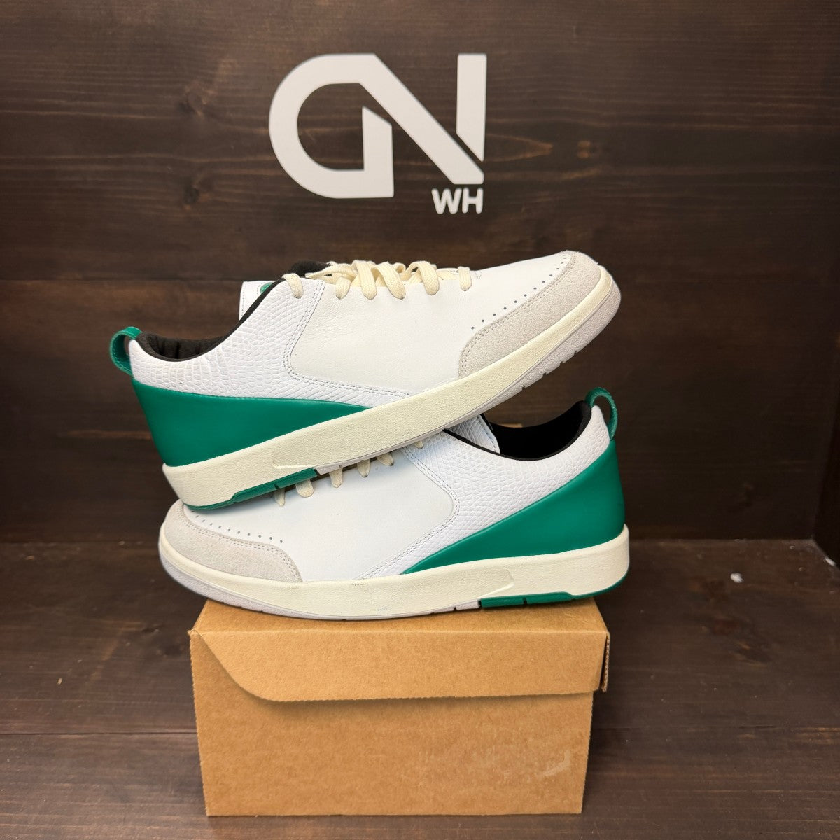 Jordan 2 Retro Low SE Nina Chanel Abney White Malachite (Women's) Size 10W (Pre-Owned) - Image 1