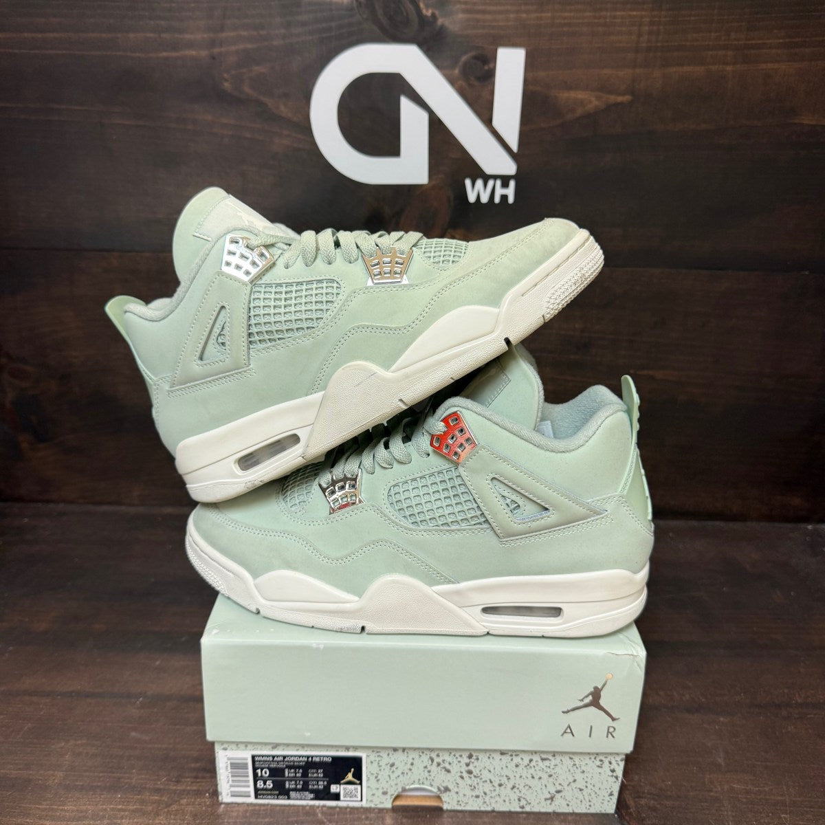 Jordan 4 Retro Seafoam Sail (Women's) - Image 1