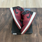 Jordan 1 Mid Team Red Black White (GS) - Image 1