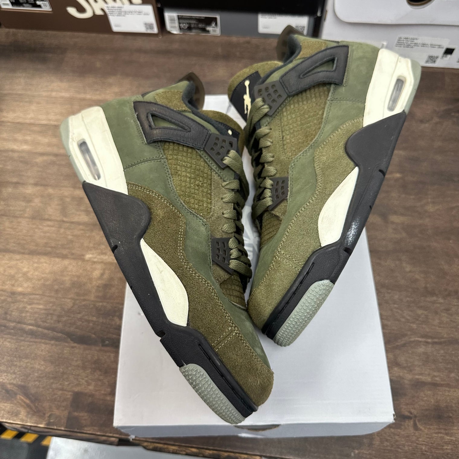 Craft Olive Jordan 4 (USED, No Box)