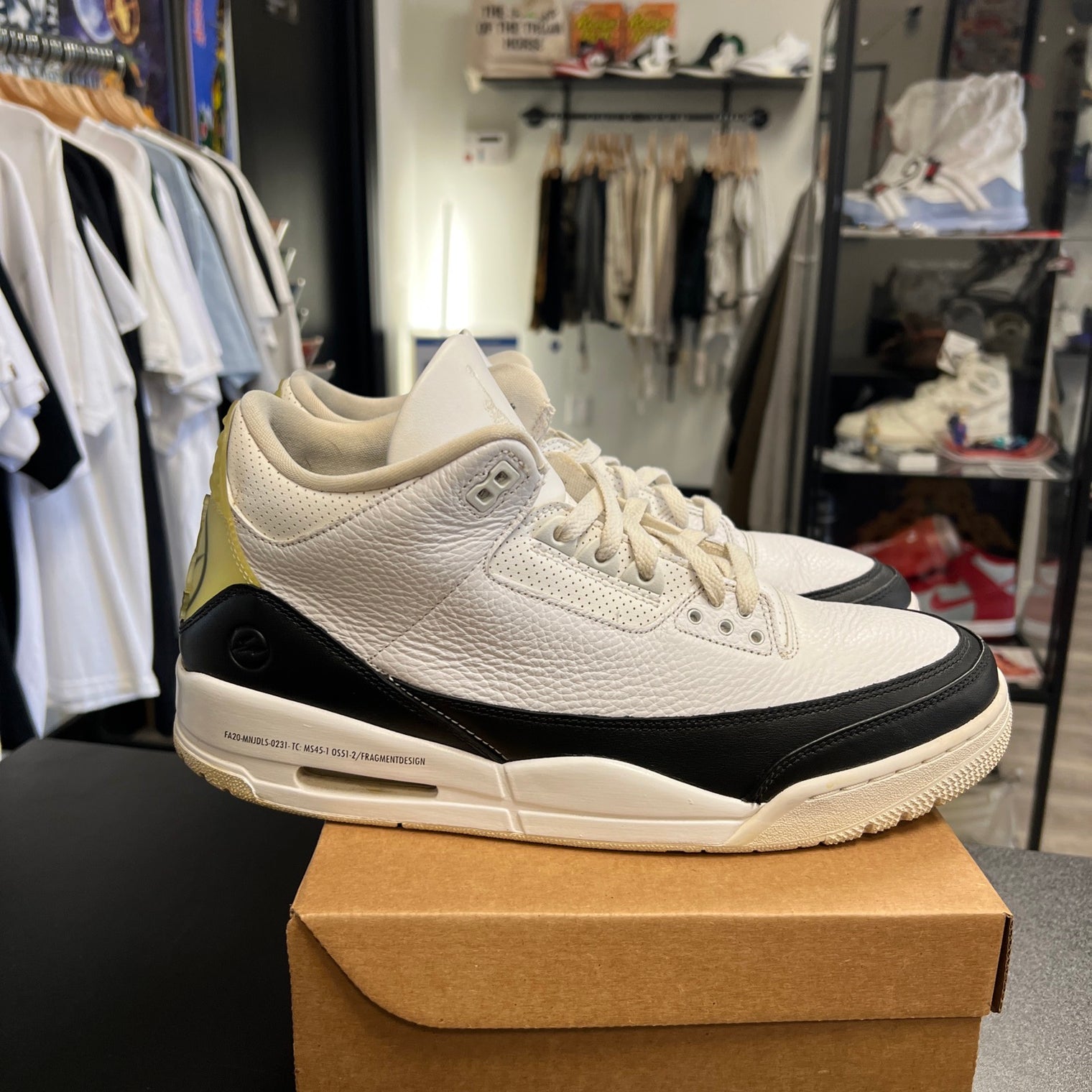 Jordan 3 Retro SP x Fragment Design Mid White (USED, no box)