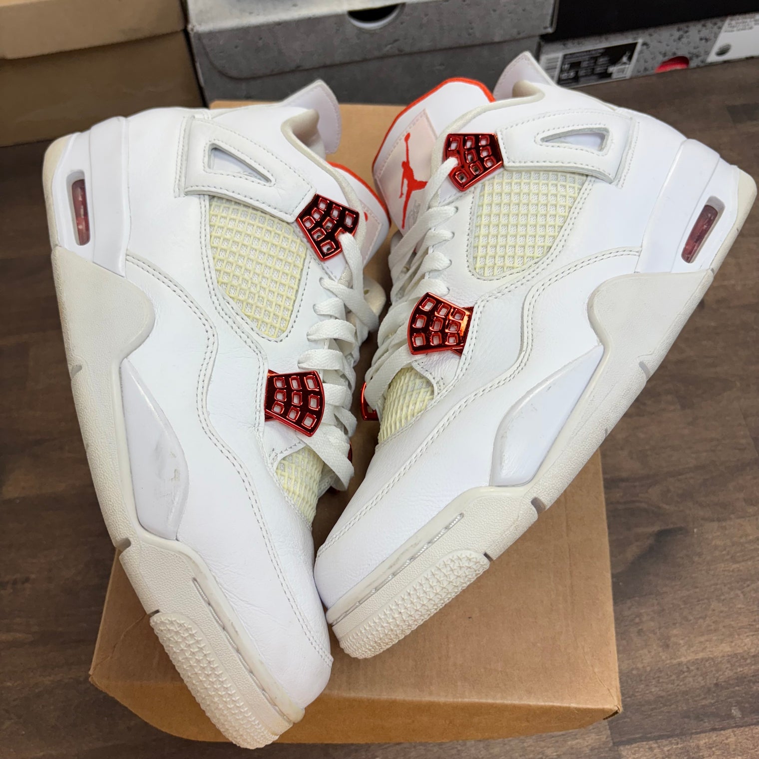Metallic Orange Jordan 4 (USED, No Box)
