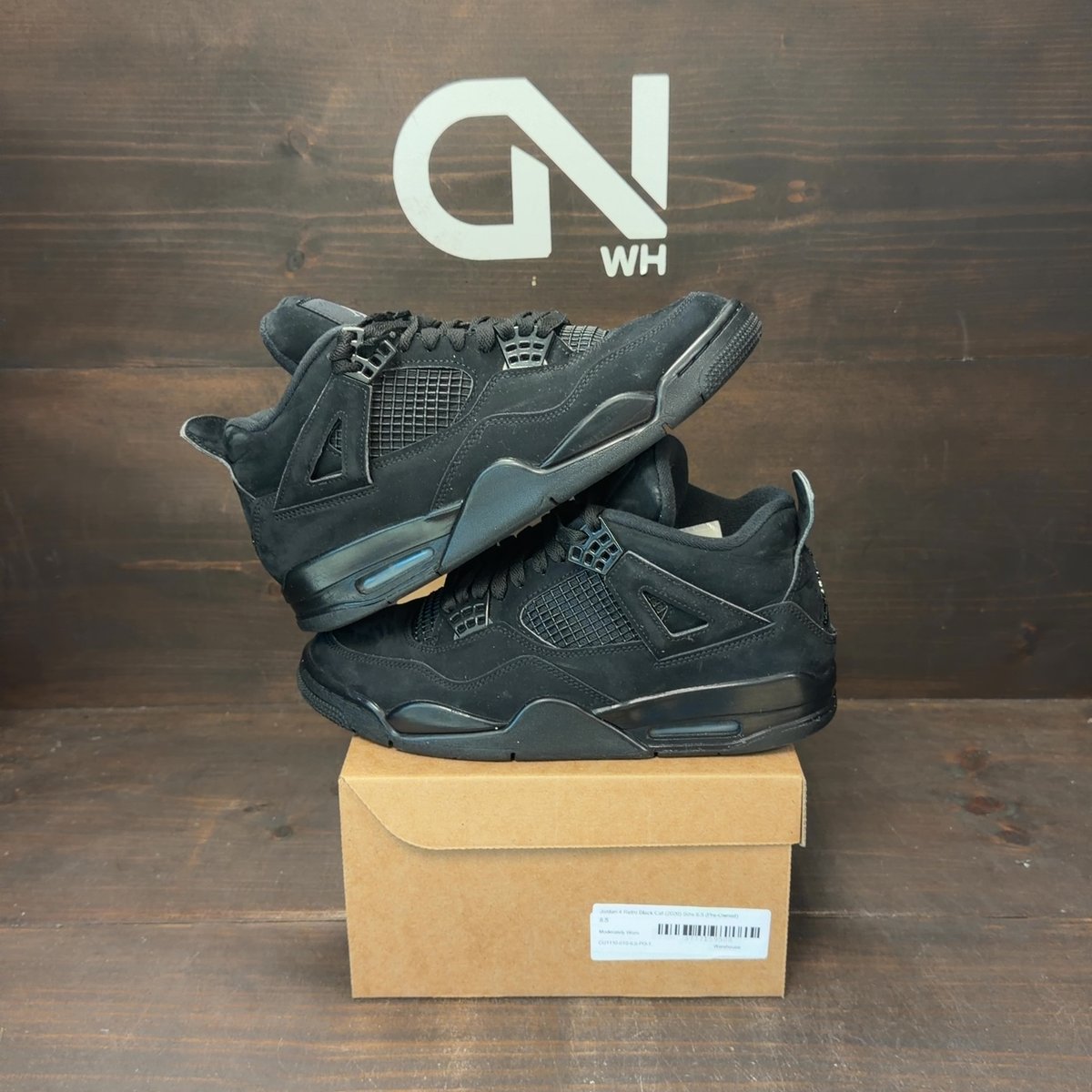 Jordan 4 Retro Black Cat (2020) Size 8.5 (Pre-Owned) - front
